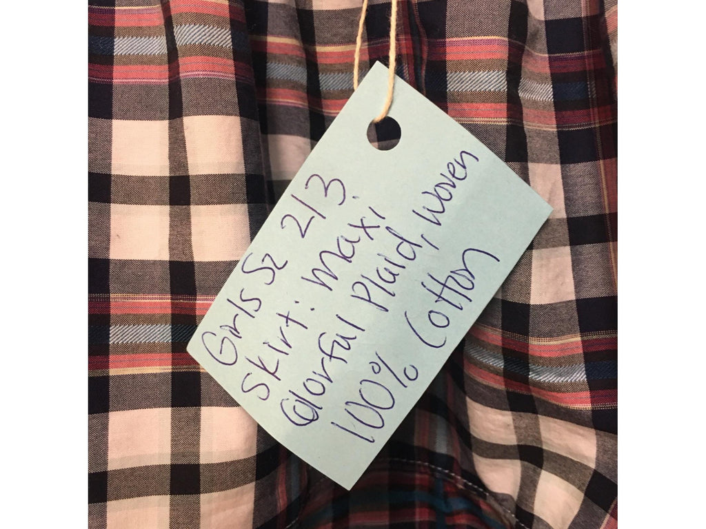 Maxi Cotton Plaid Skirt (2-3)