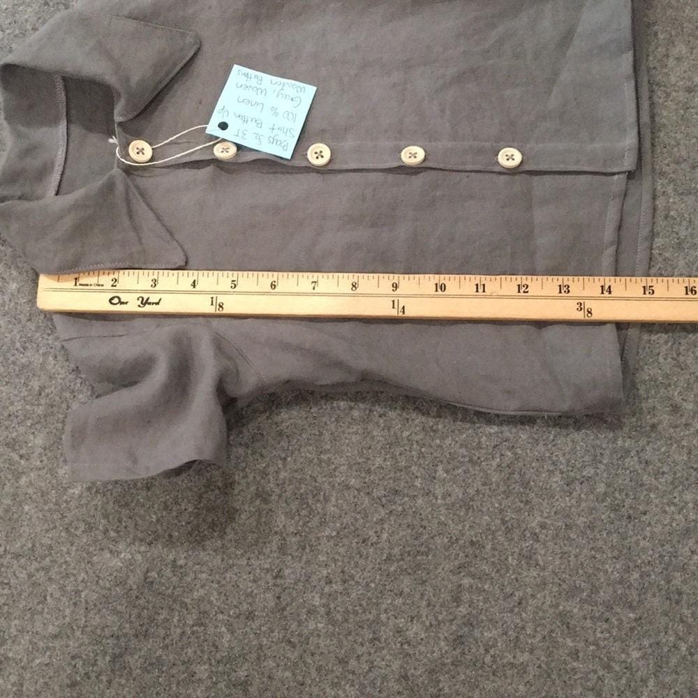 100% Linen Button Shirt Boys (3T)