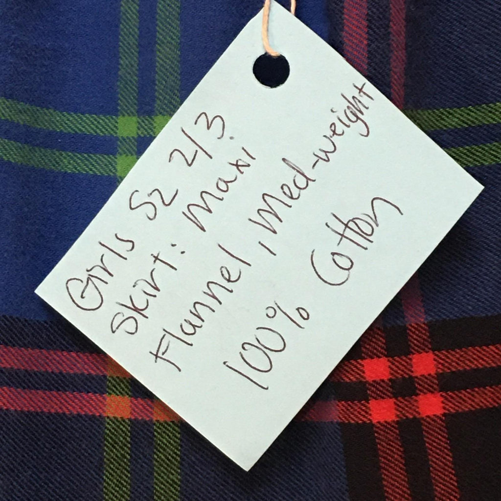 Maxi Flannel Plaid Skirt (2-3)