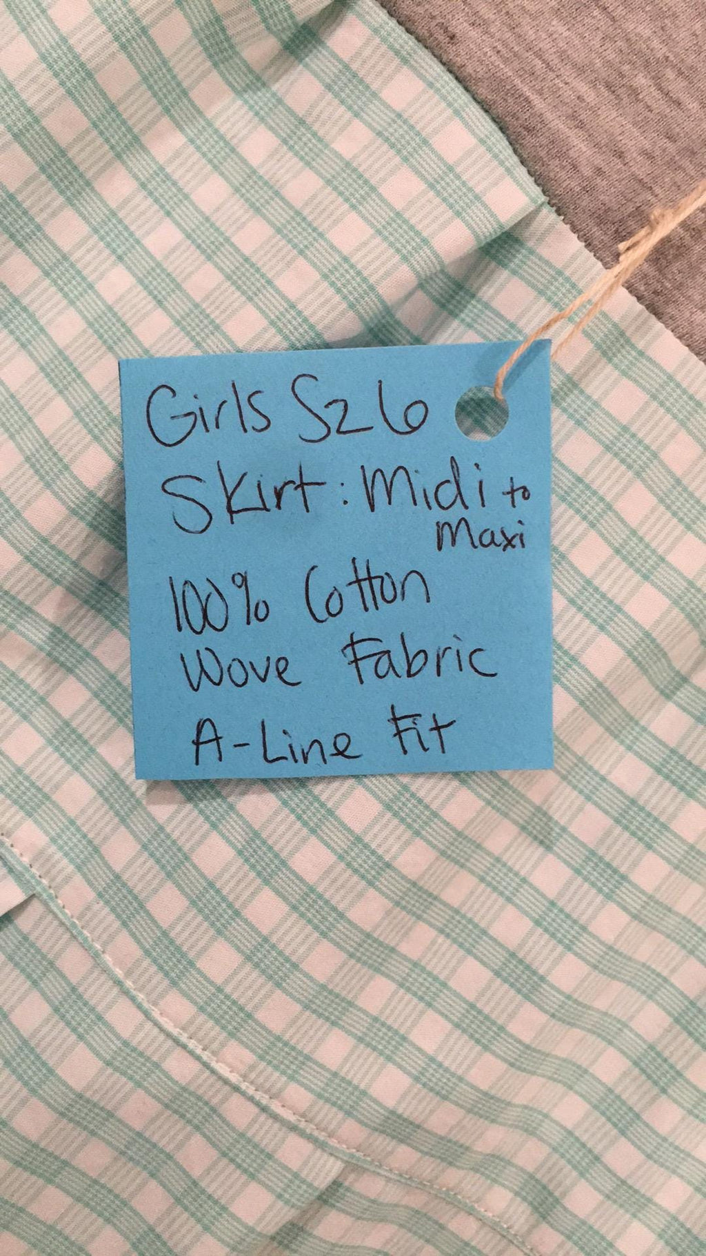 Midi Cotton Checkered Skirt (6)