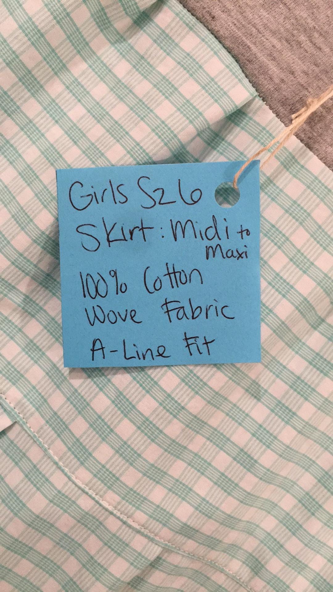 Midi Cotton Checkered Skirt (6)