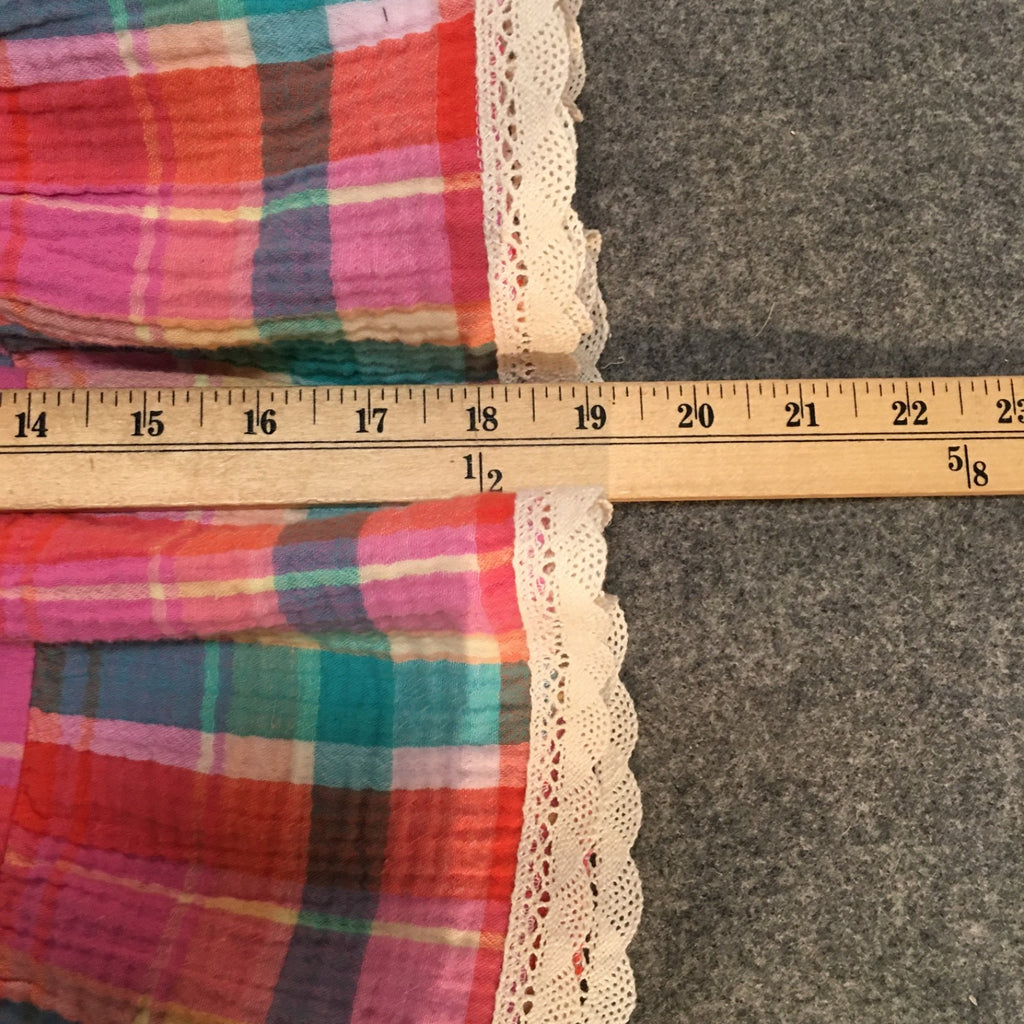 Midi Gauze Plaid Skirt (4)