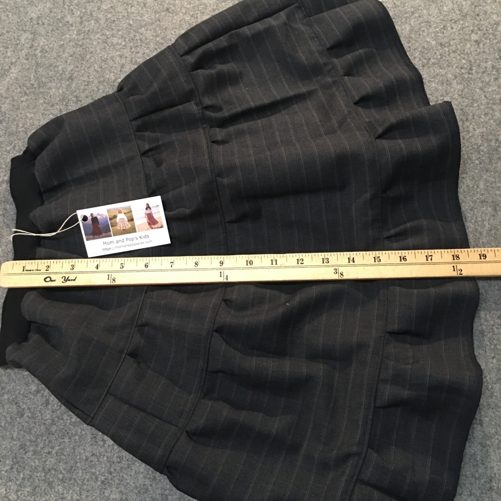 Midi Wool Striped Skirt (4)