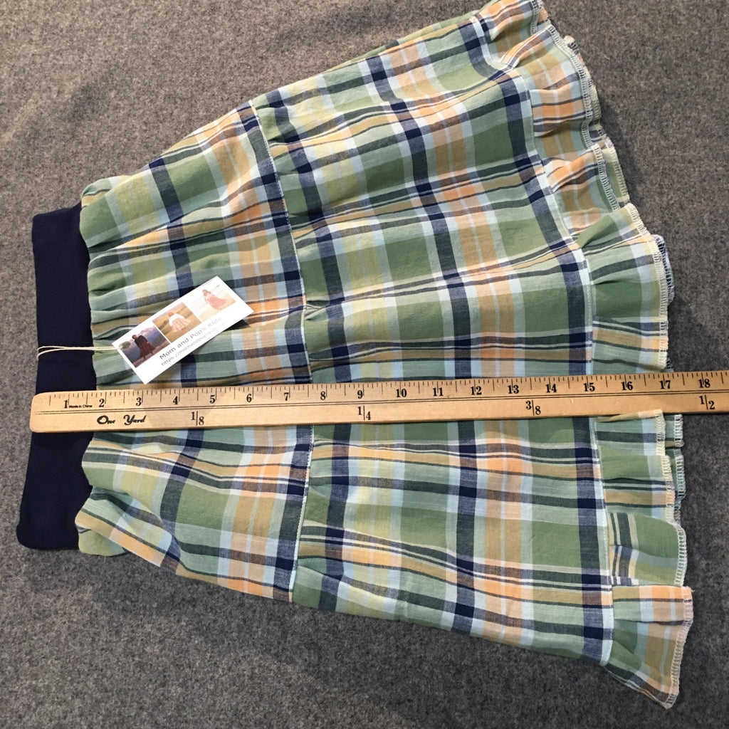 Midi Cotton Plaid Skirt (3-4)
