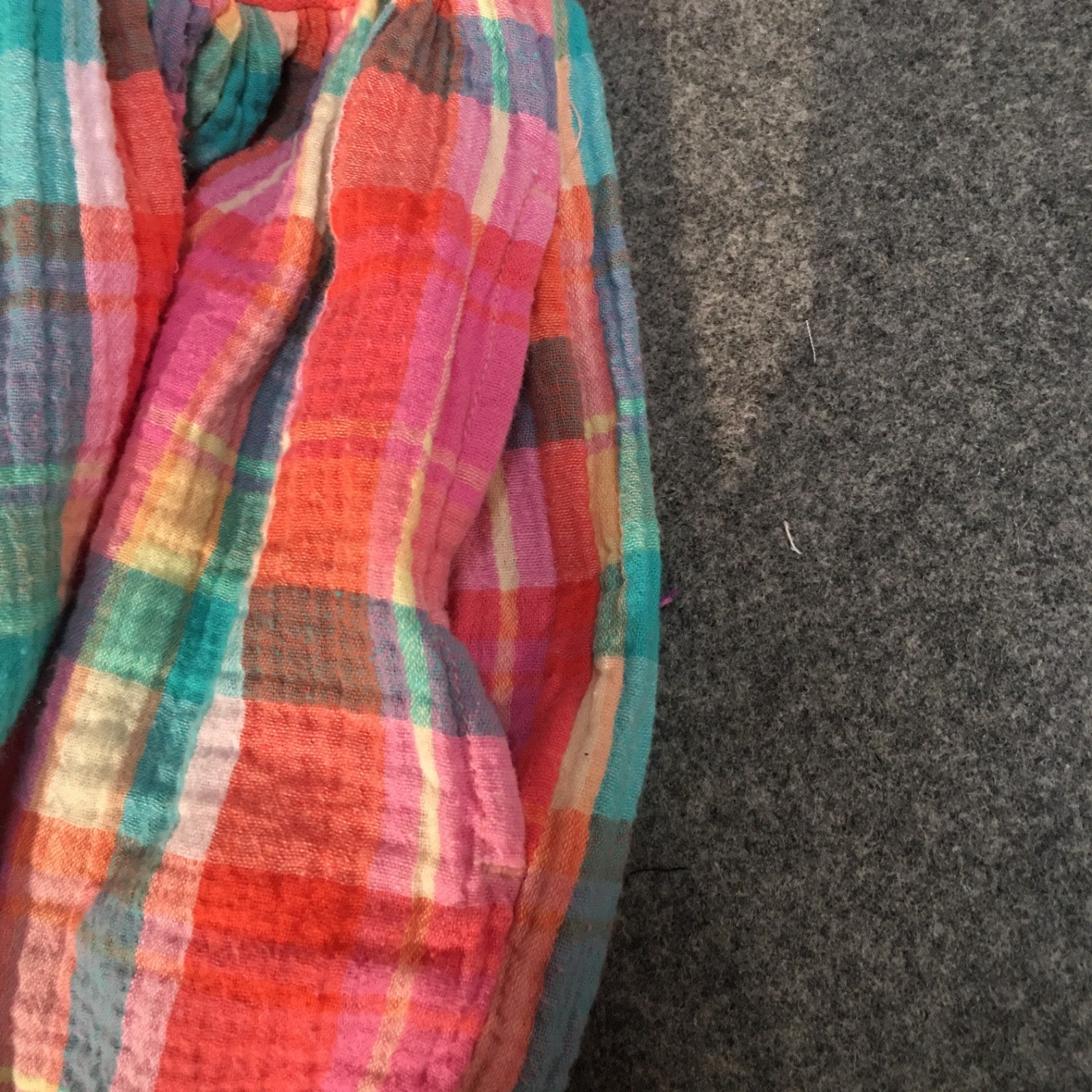 Midi Gauze Plaid Skirt (4)