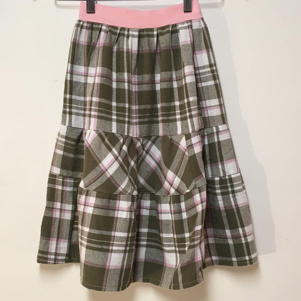 Maxi Flannel Green Skirt (4)