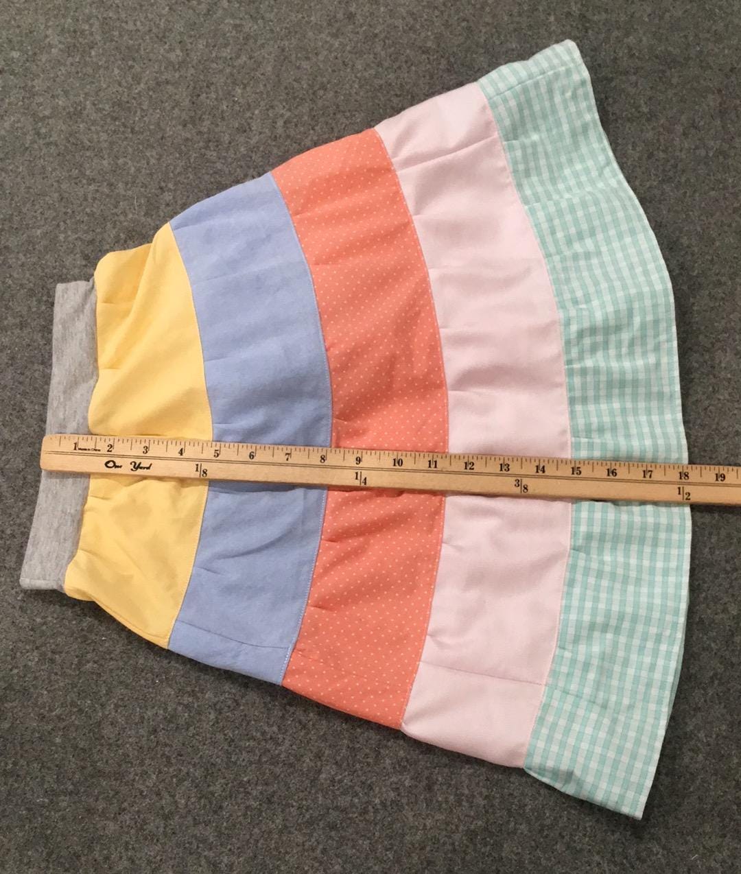 Midi Cotton Colorblock Skirt (4)