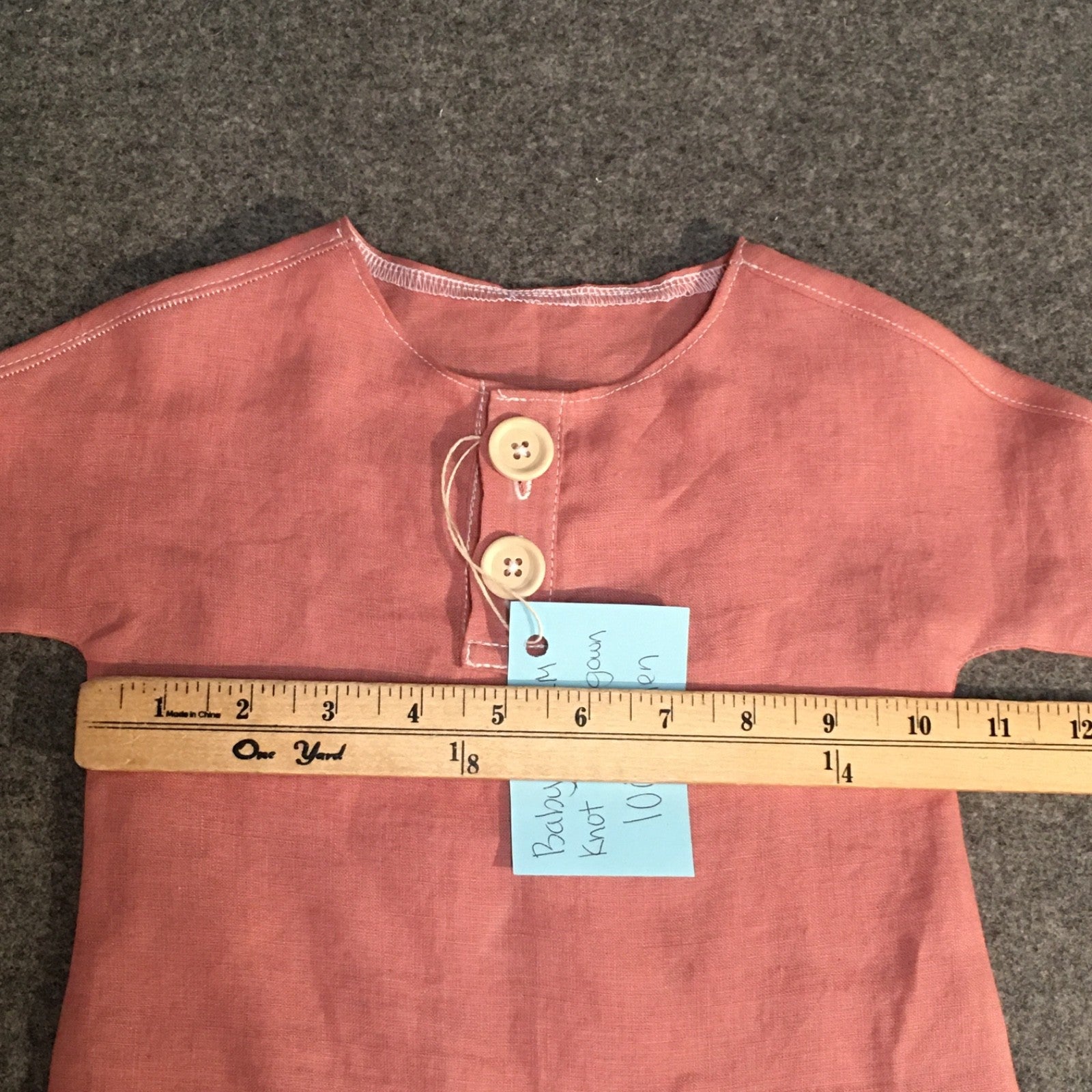 100% Linen Nightgown Baby (6M)