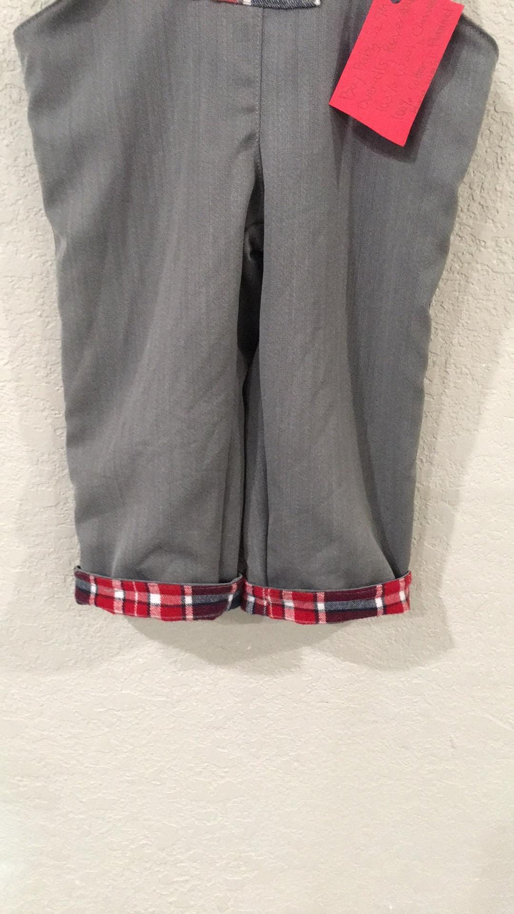 100% Wool Flannel Reversible Overalls (9M)