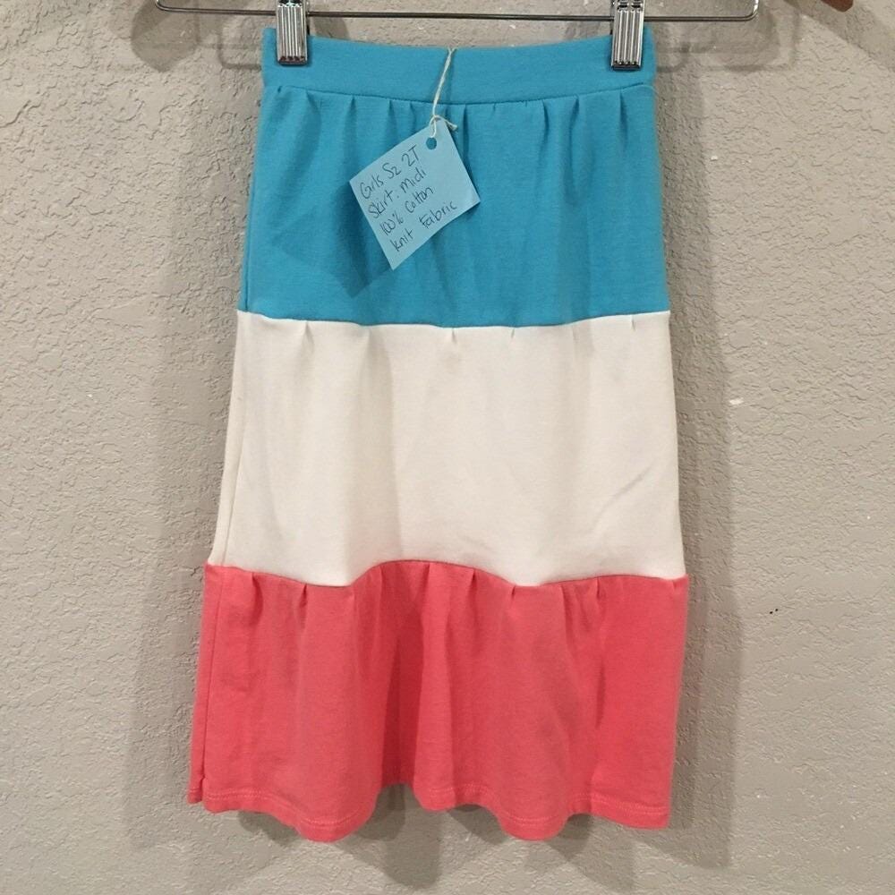Midi Knit Colorblock Skirt (2)