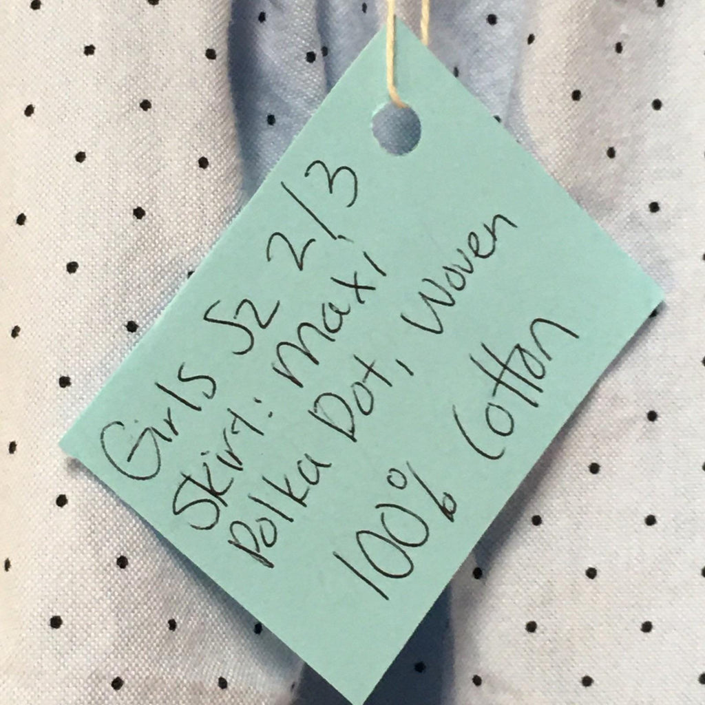 Maxi Cotton Polka Dot Skirt (2-3)