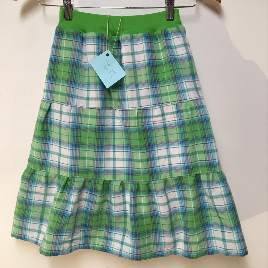 Maxi Cotton Plaid Skirt (4-5)