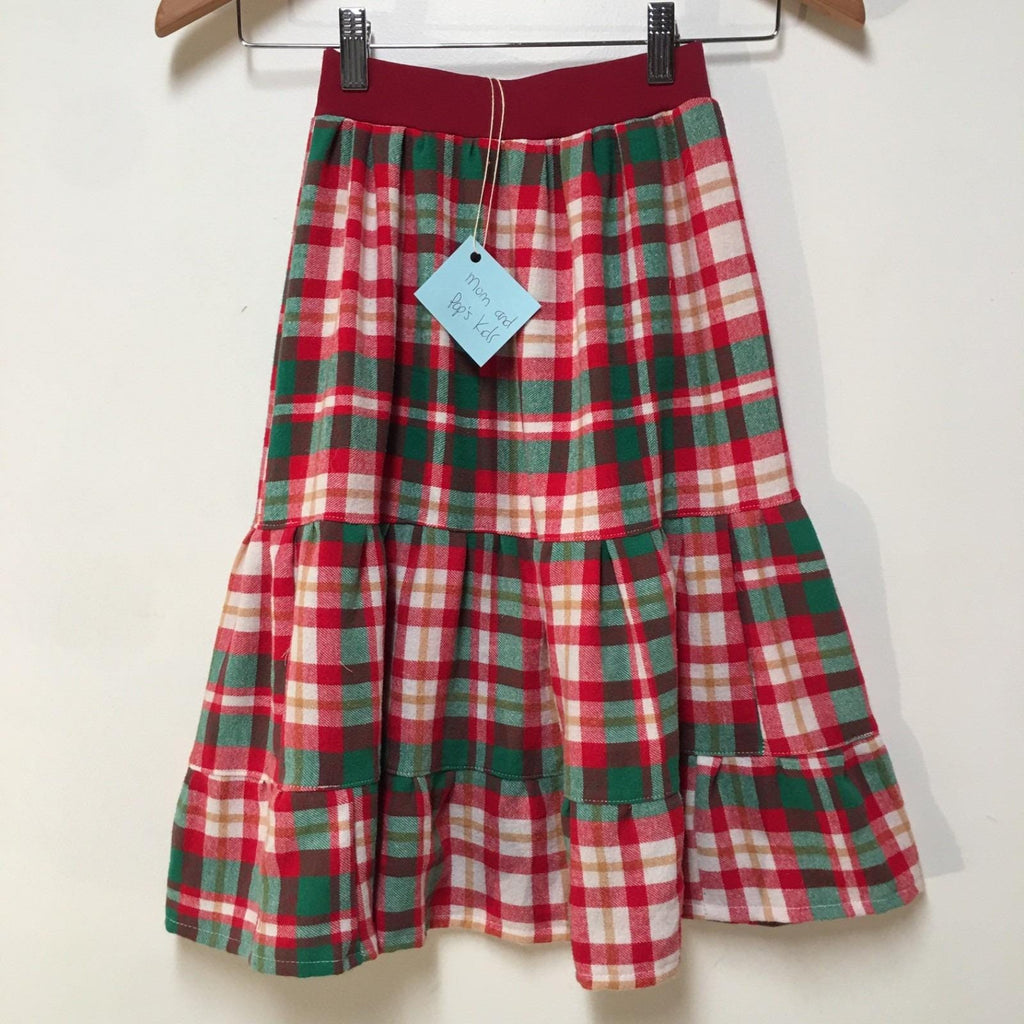 Maxi Flannel Plaid Skirt (4)