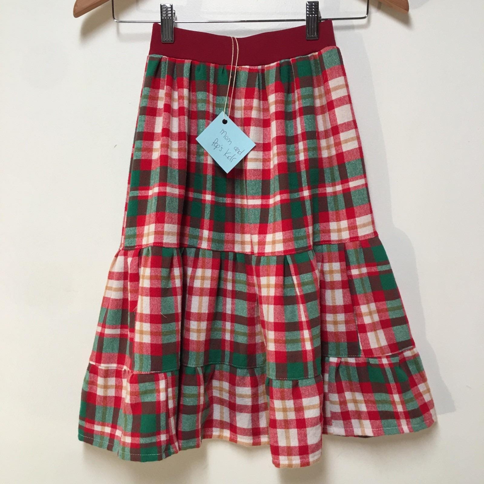 Maxi Flannel Plaid Skirt (4)
