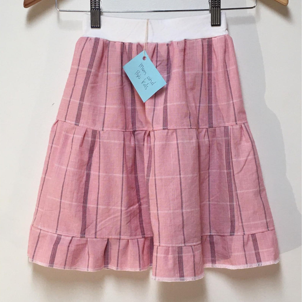 Midi Cotton Plaid Skirt (2-3)