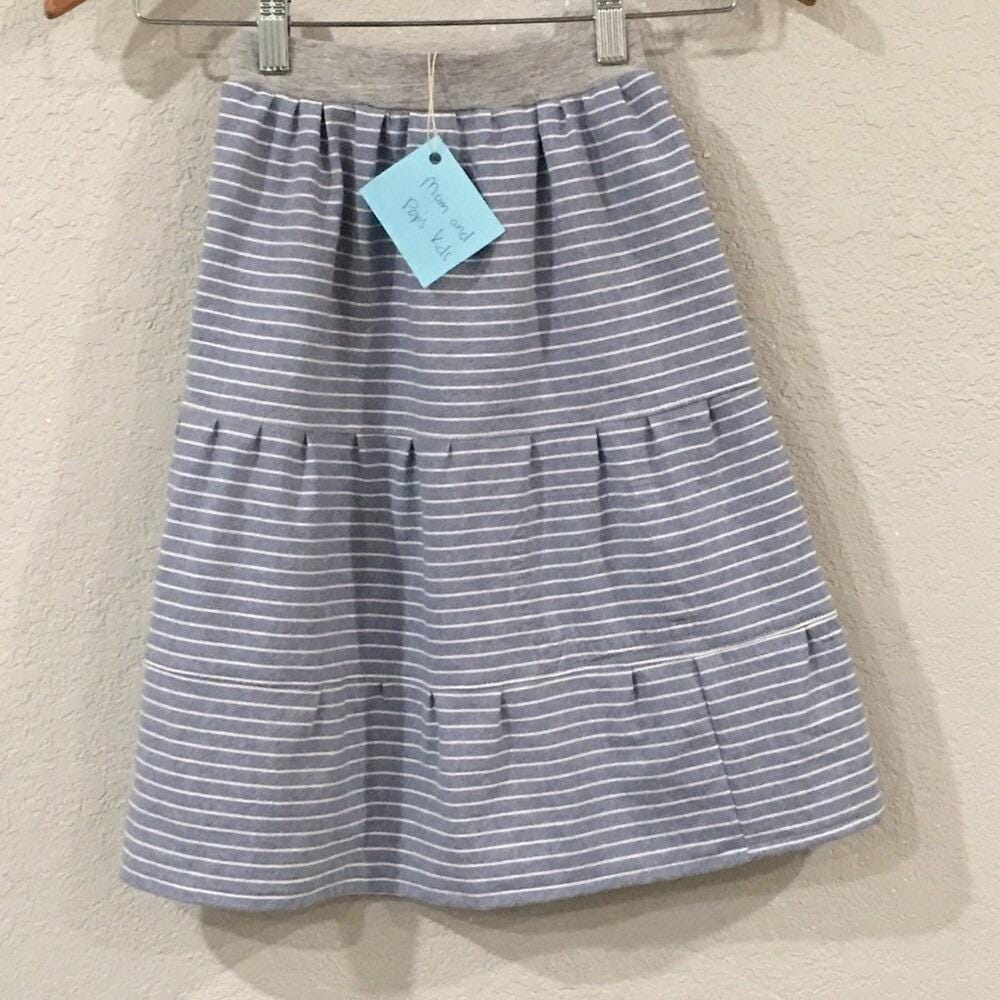 Midi Cotton Striped Skirt (4)