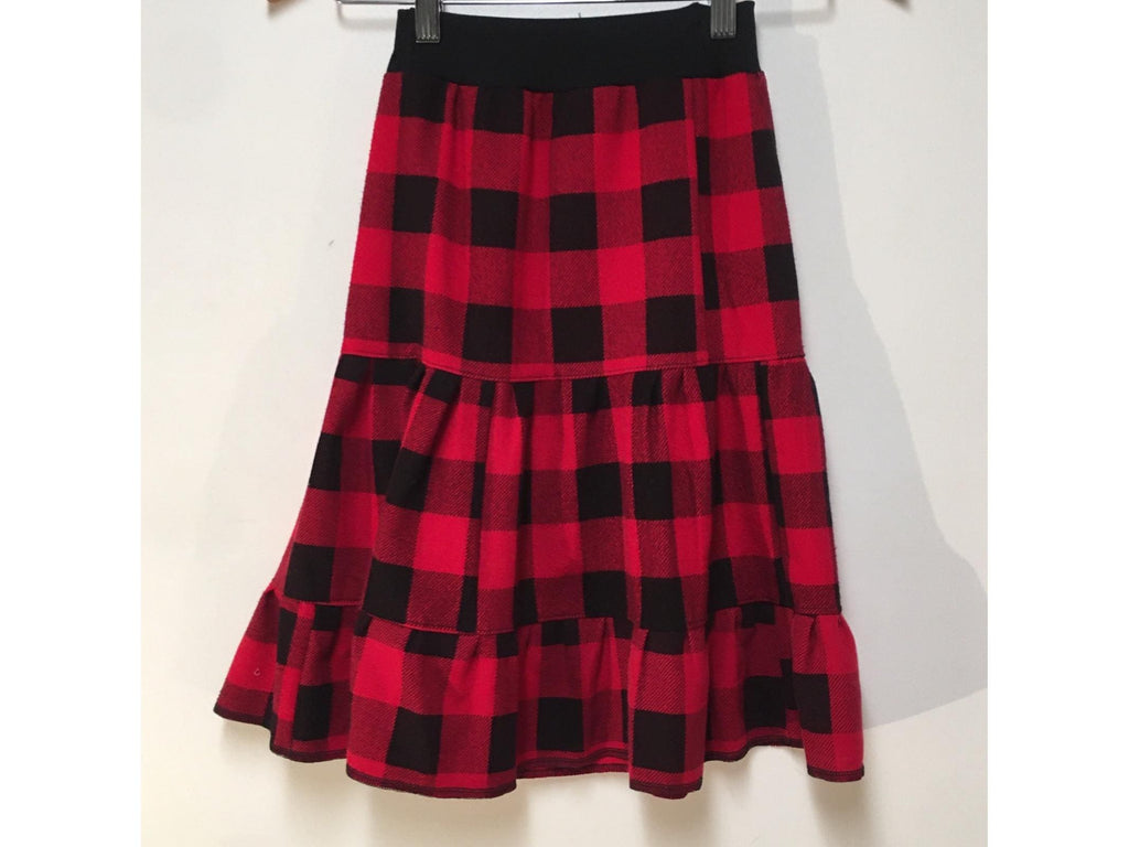 Maxi Flannel Checkered Skirt (3-4)