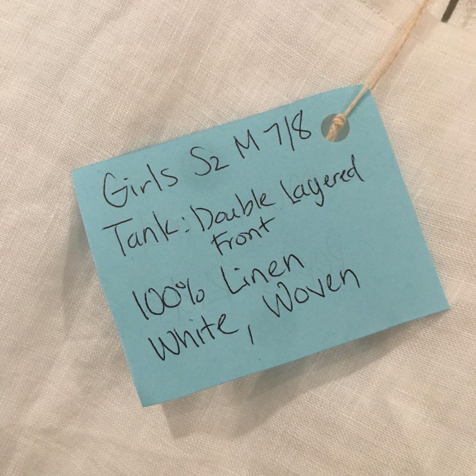 100% Linen Tank Top Girls (7-8)