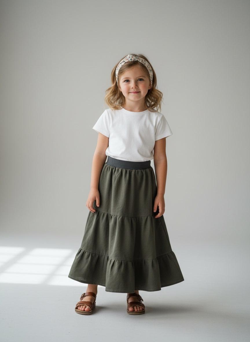 Maxi Chambray Green Skirt (6-7)
