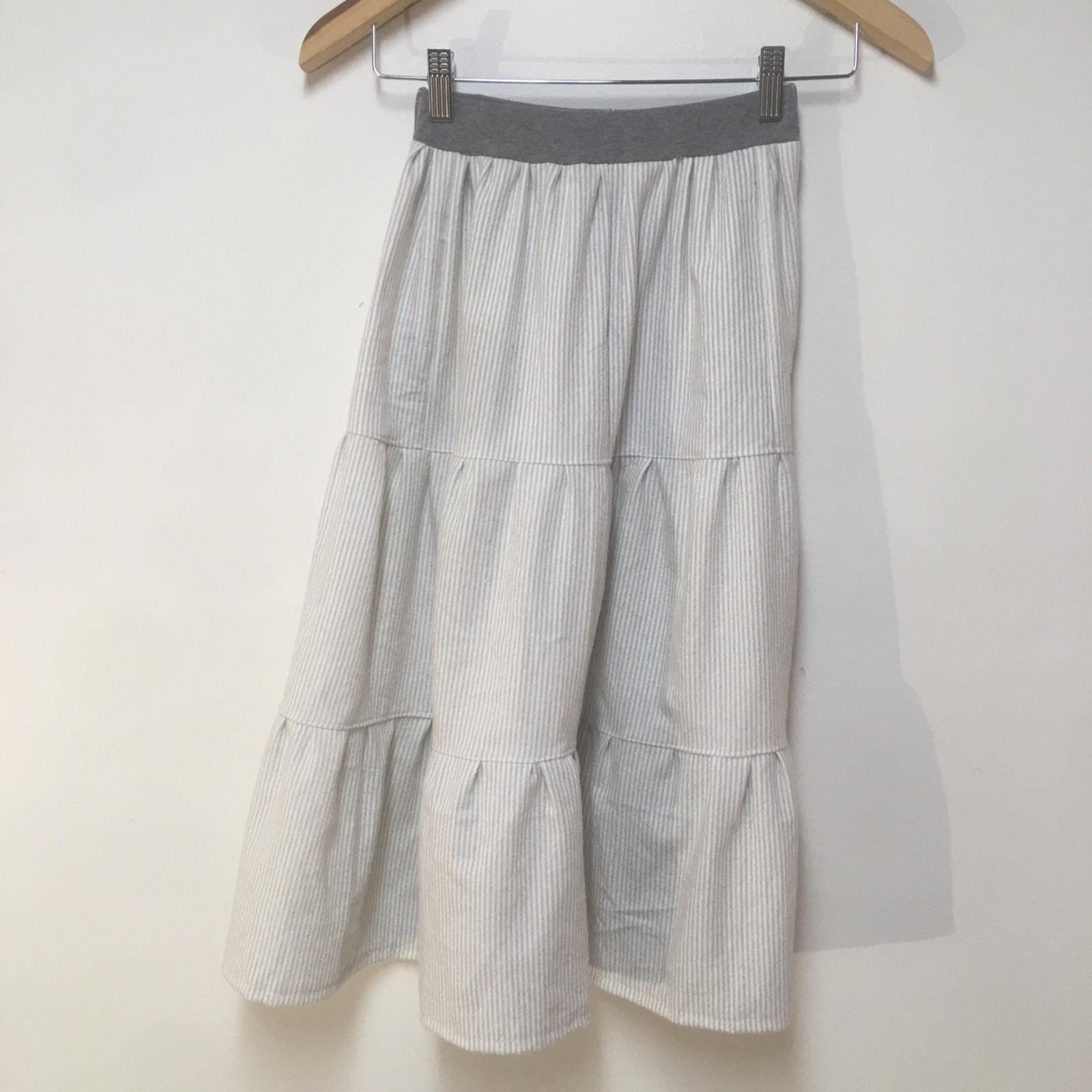 Maxi Flannel Striped Skirt (8)
