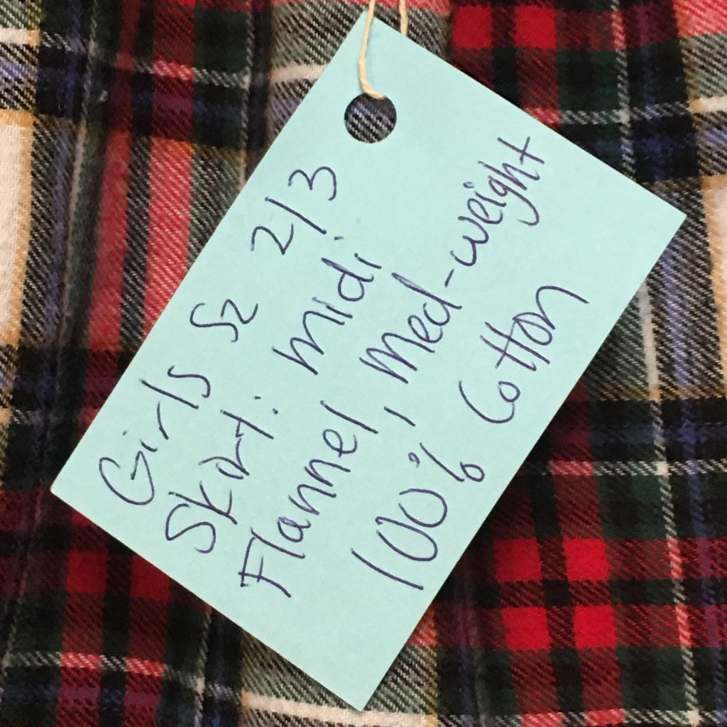 Midi Flannel Plaid Skirt (2-3)