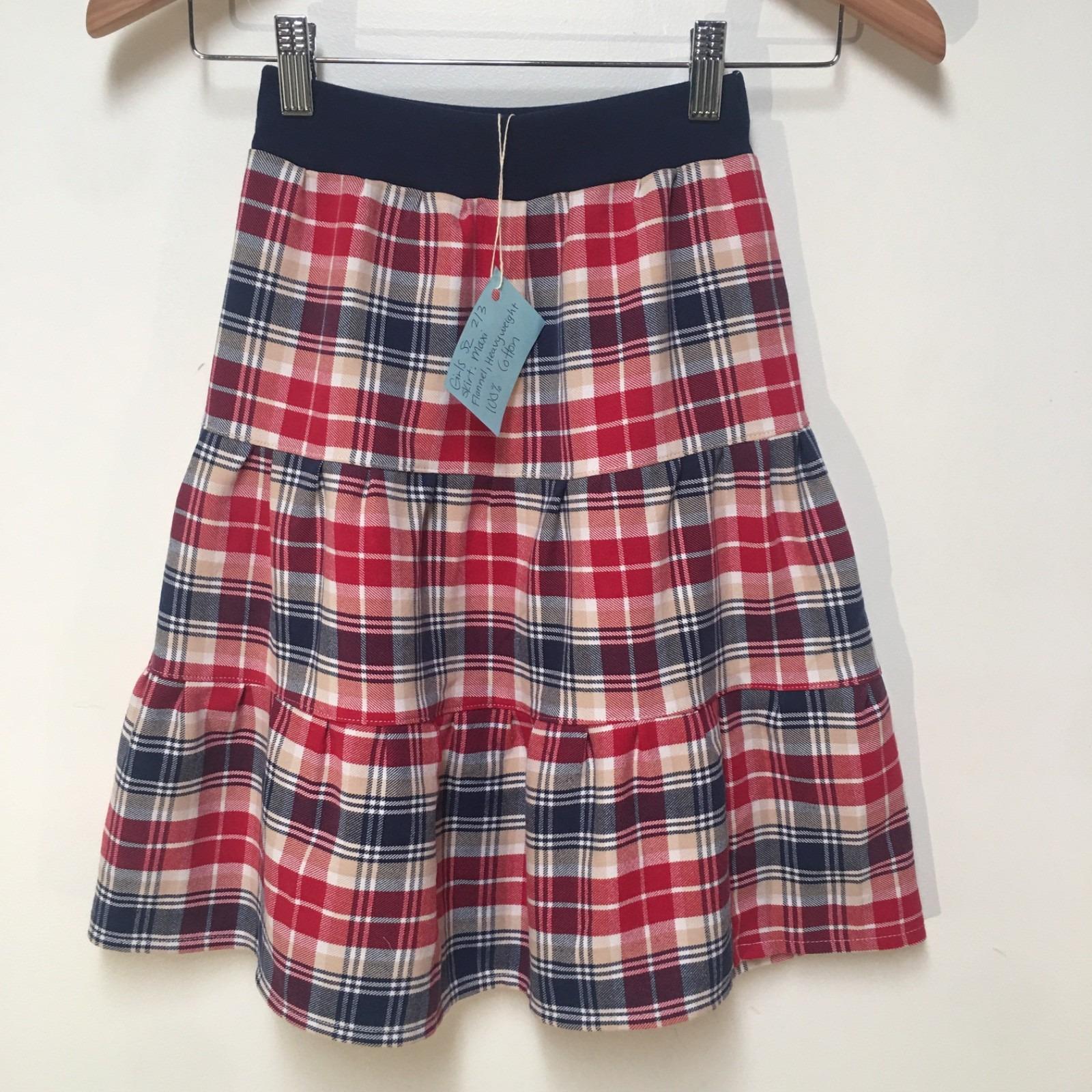 Maxi Flannel Plaid Skirt (2-3)