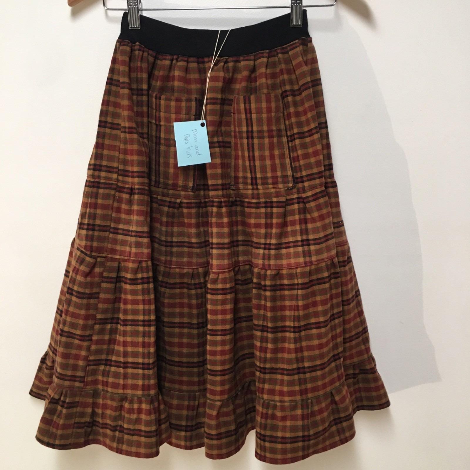 Maxi Canvas Plaid Skirt (6-7)