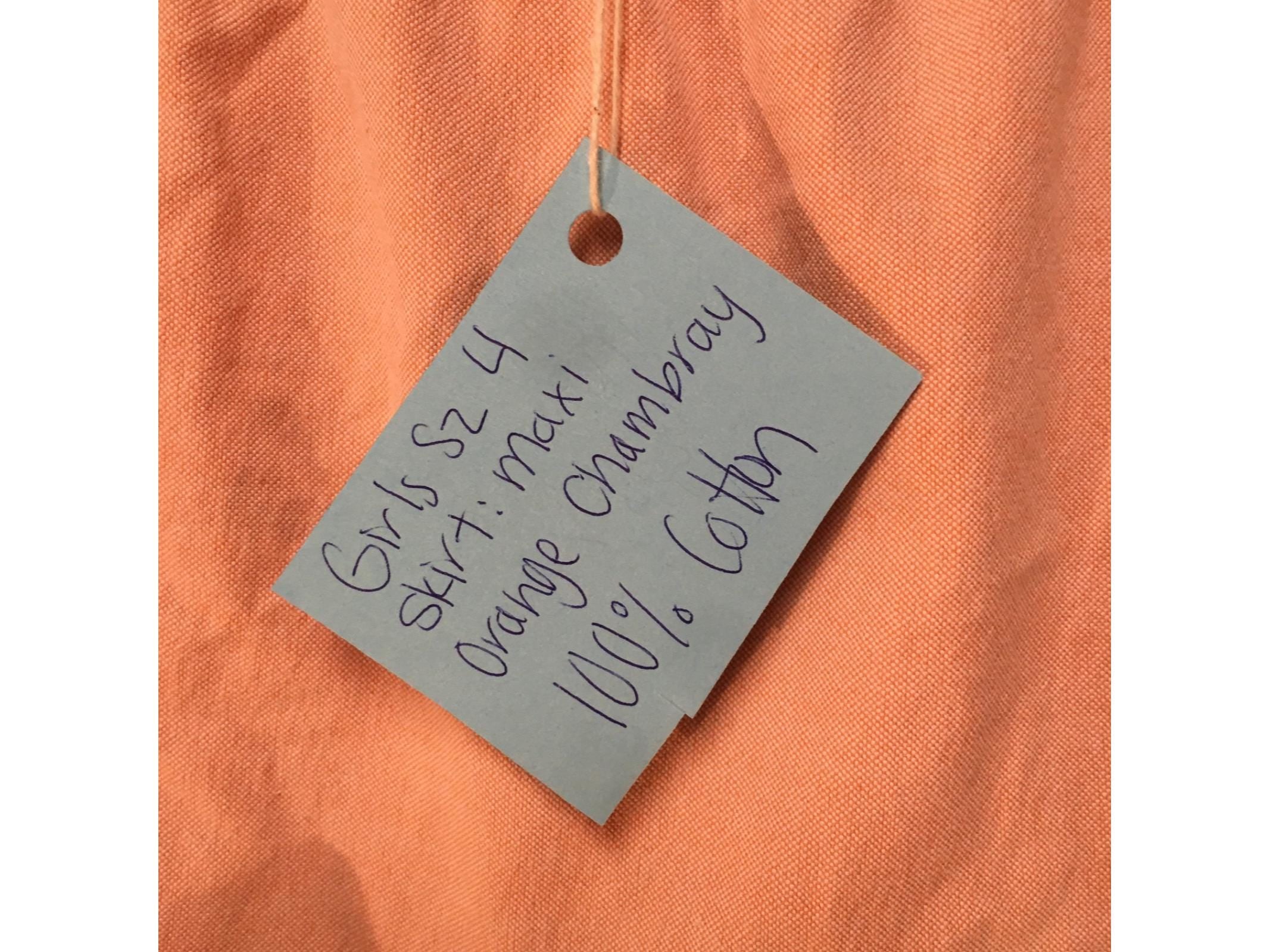 Maxi Cotton Orange Skirt (4)