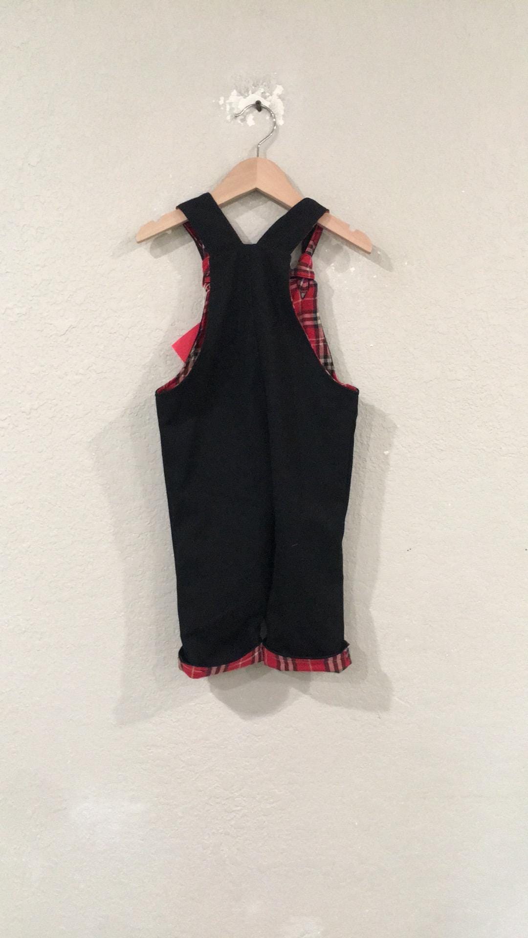 100% Wool Flannel Reversible Overalls (12M)