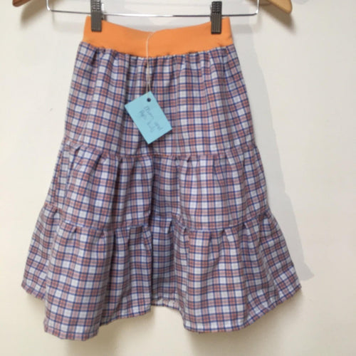 Maxi Cotton Plaid Skirt (2-3)