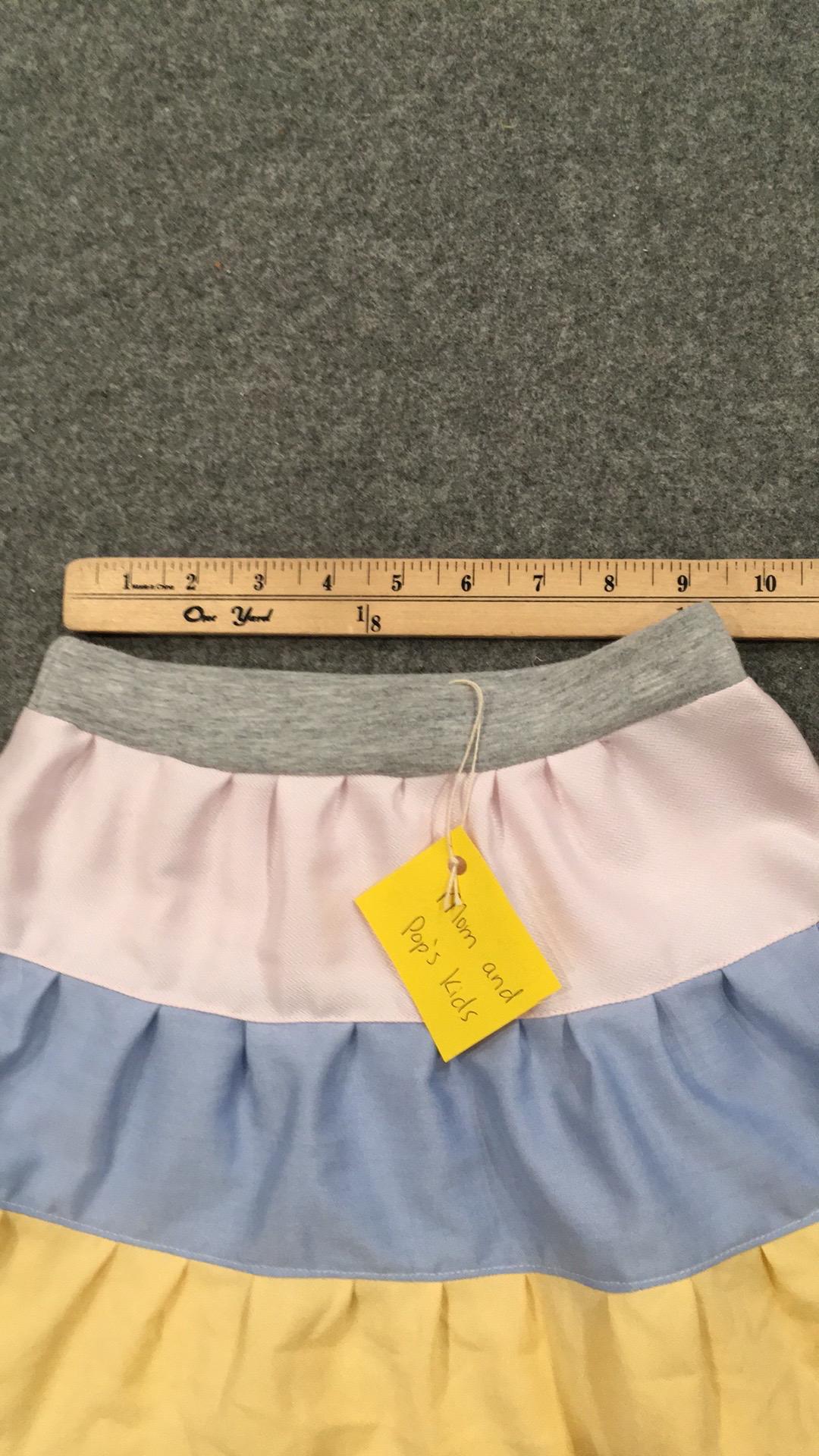 Midi Cotton Colorblock Skirt (6)