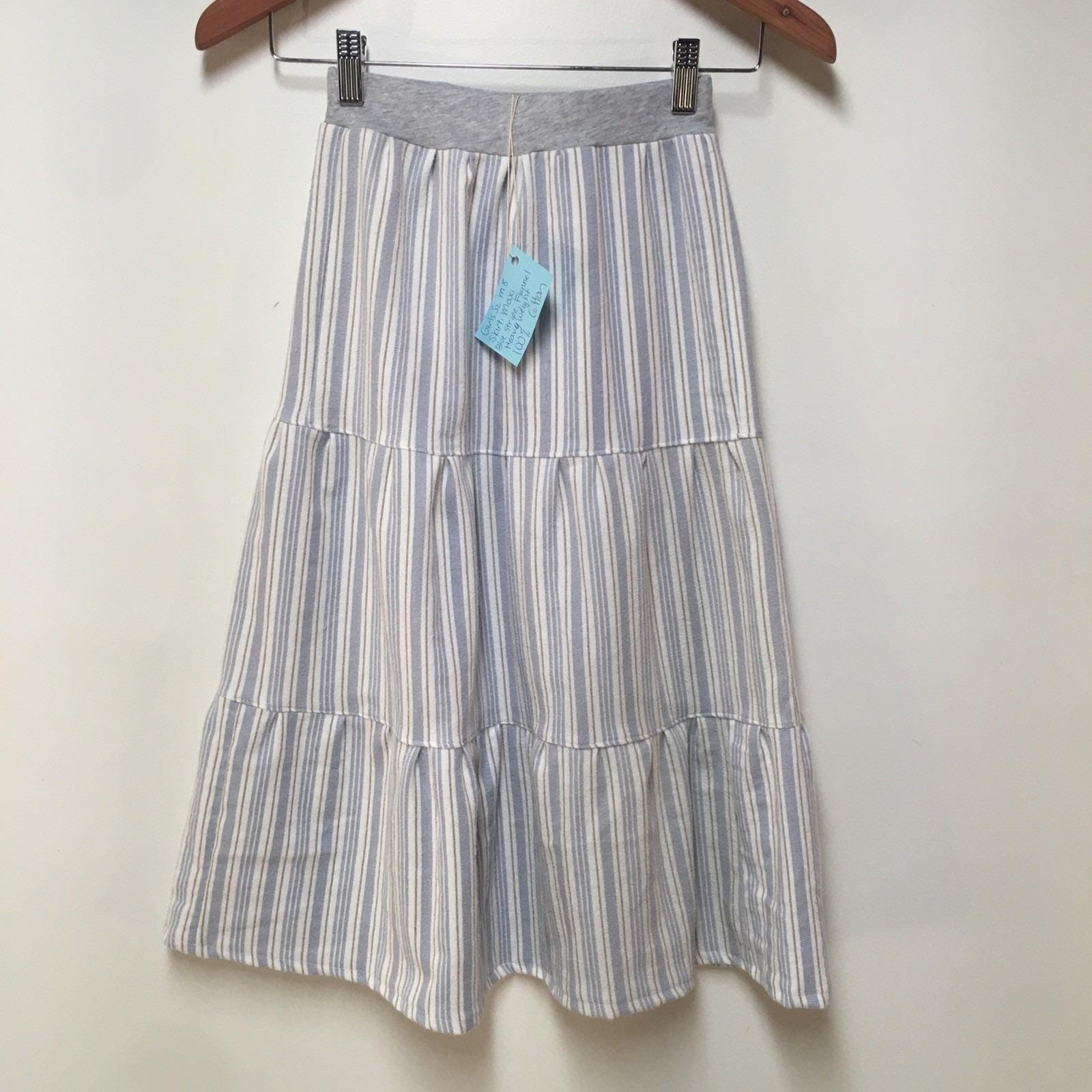 Maxi Flannel Striped Skirt (8)
