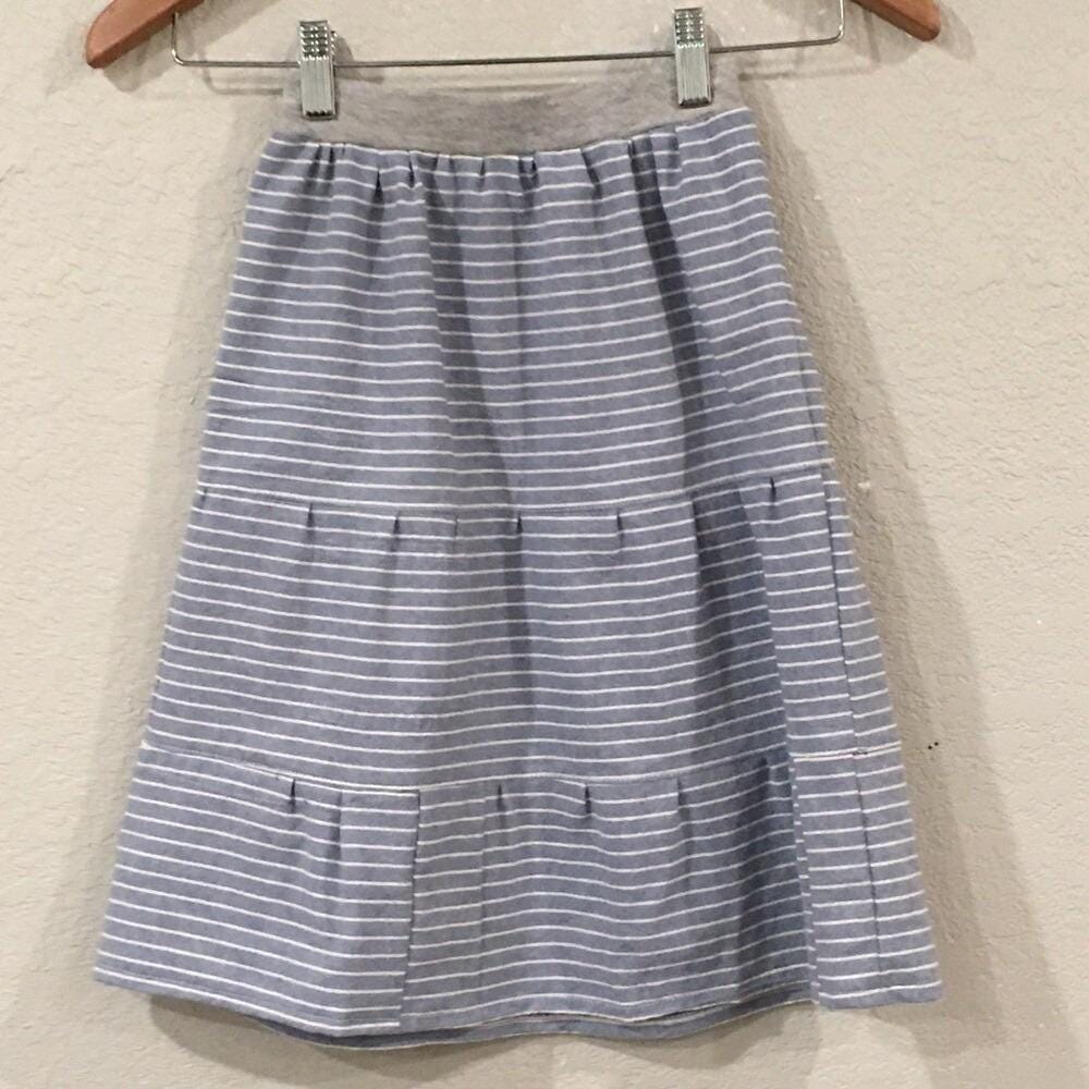 Midi Cotton Striped Skirt (4)