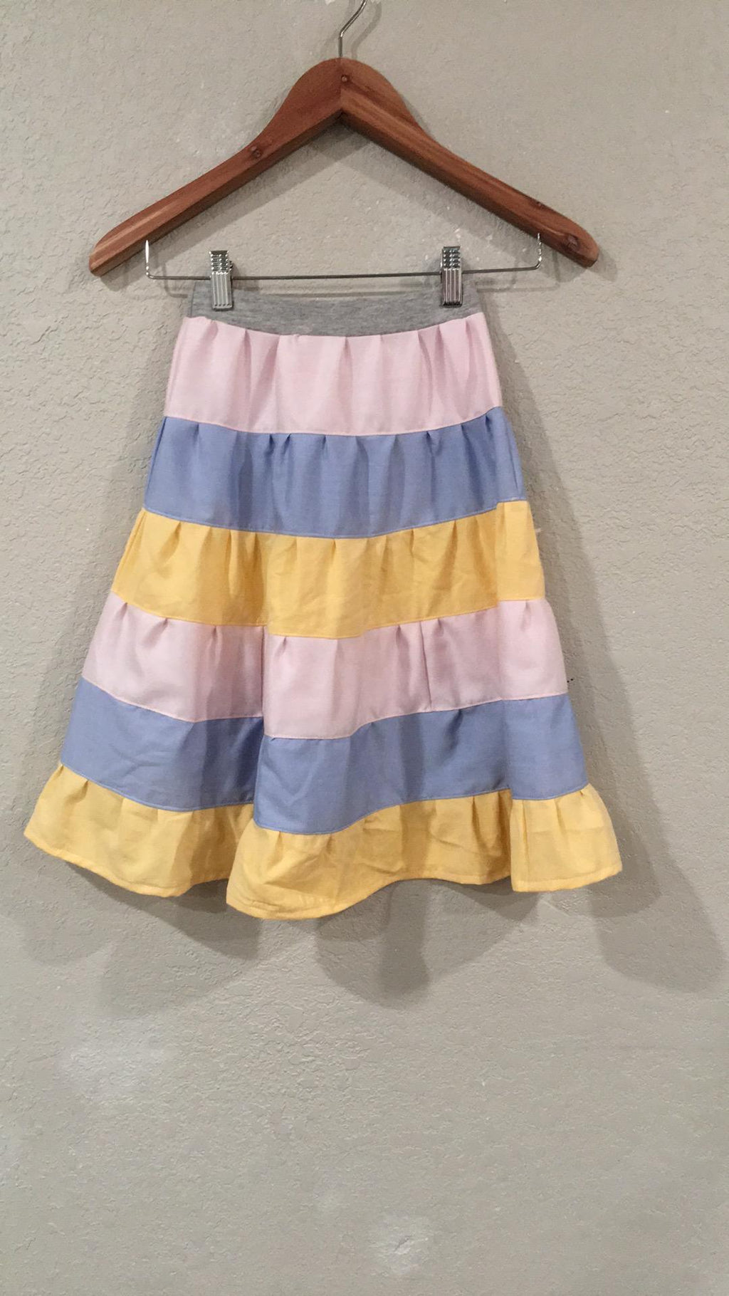 Midi Cotton Colorblock Skirt (6)
