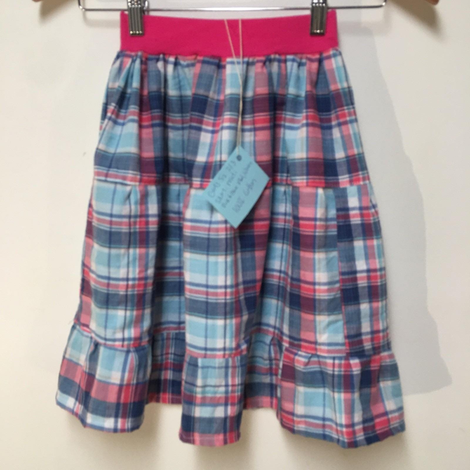 Midi Cotton Plaid Skirt (2-3)
