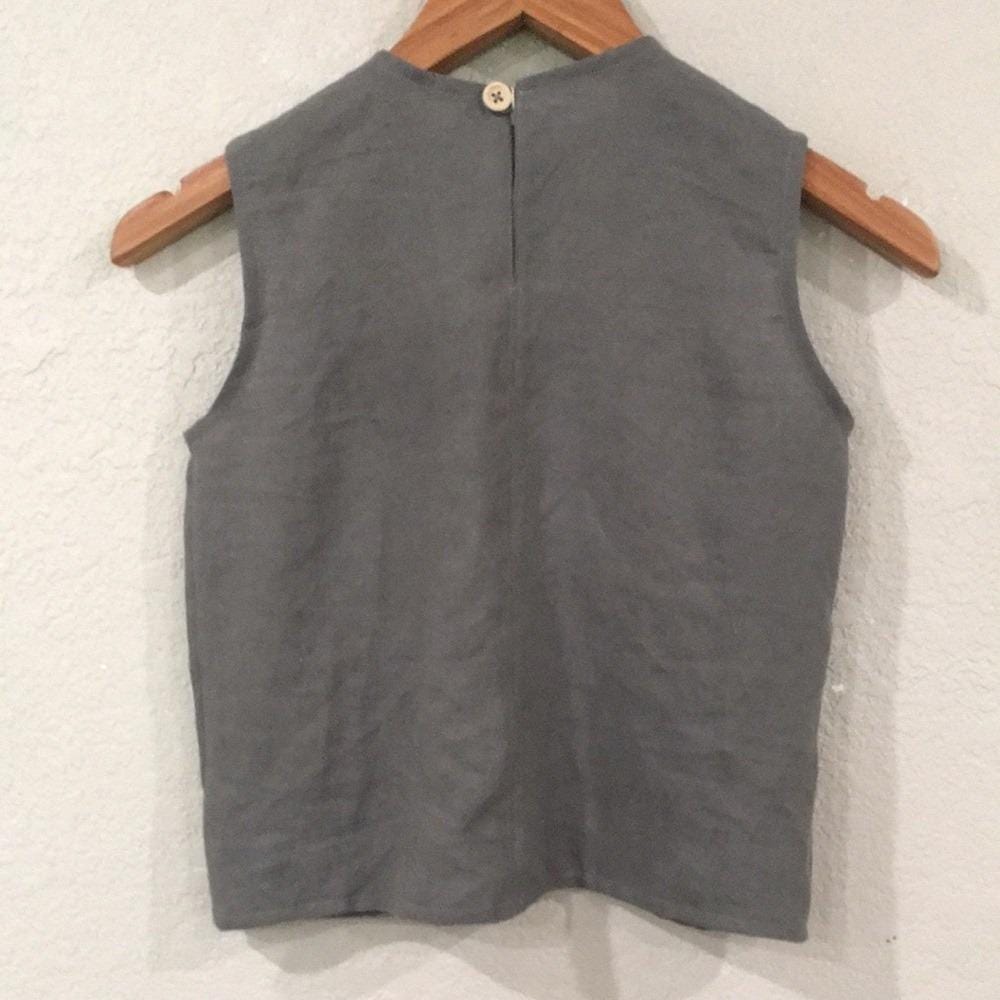 100% Linen Tank Top Girls (10-12)