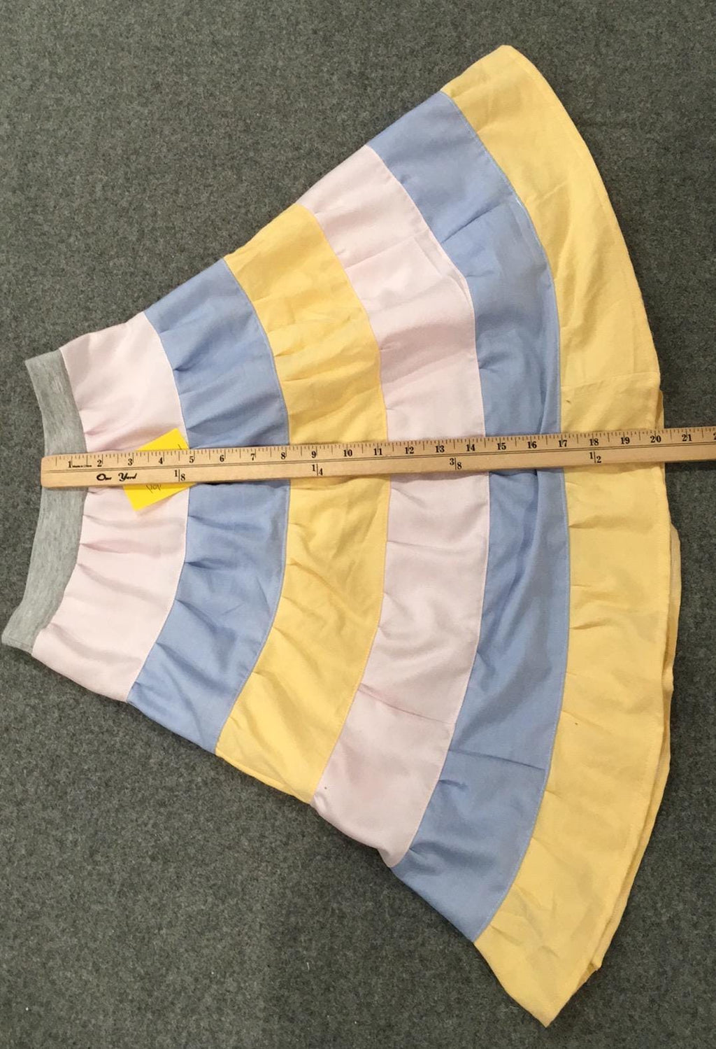 Midi Cotton Colorblock Skirt (6)