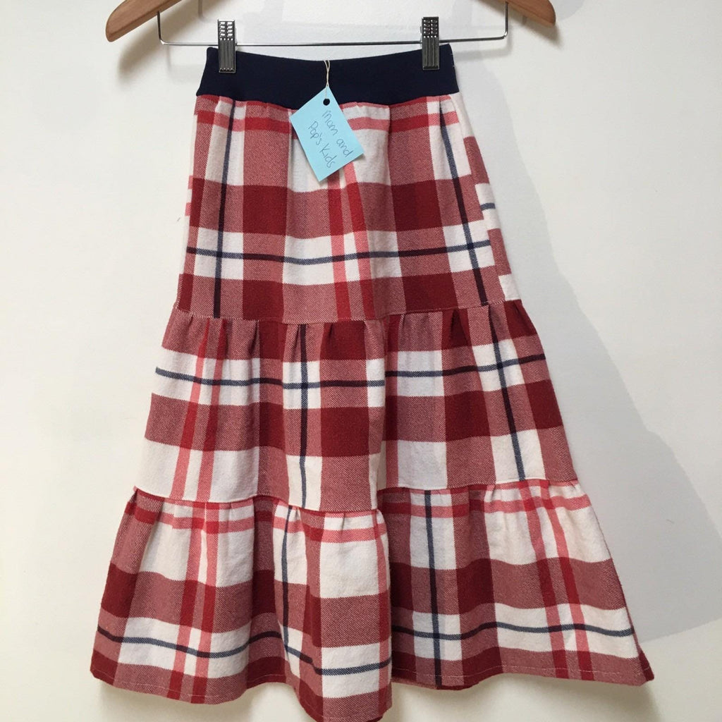 Maxi Flannel Plaid Skirt (6)