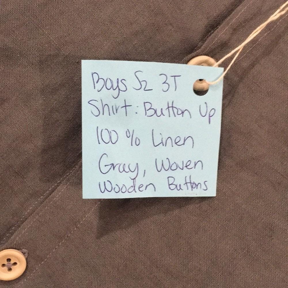 100% Linen Button Shirt Boys (3T)