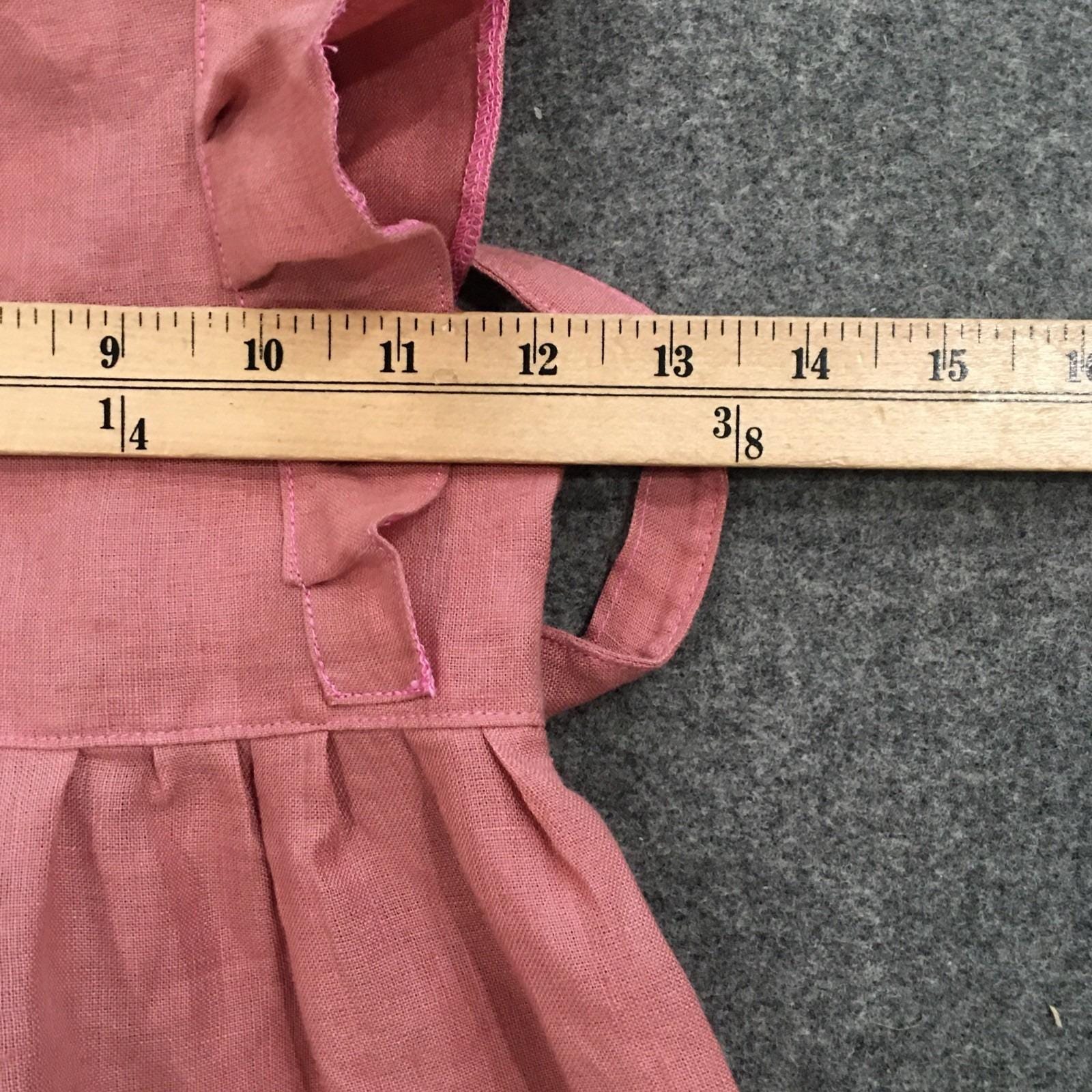 100% Linen Maxi Dress Pink (4T)