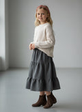 Midi Wool Gray Skirt (10-12)