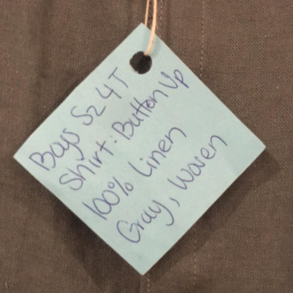 100% Linen Button Shirt Boys (4T)