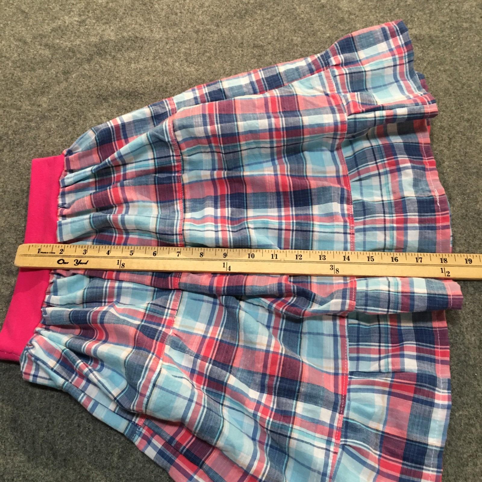 Midi Cotton Plaid Skirt (2-3)