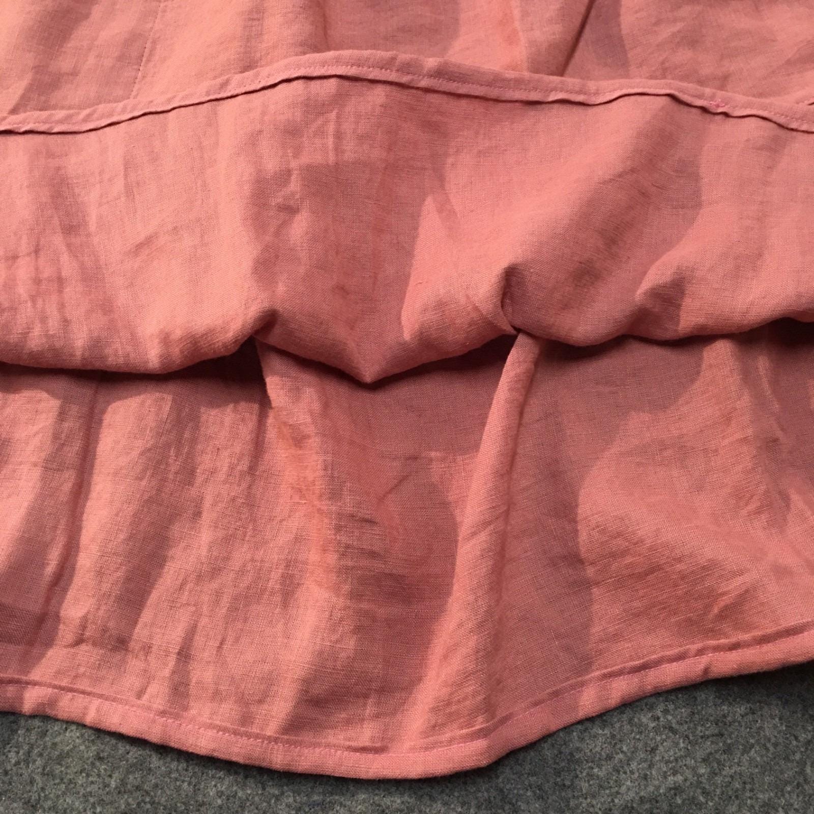 Maxi 100% Linen Pink Skirt (10-12)