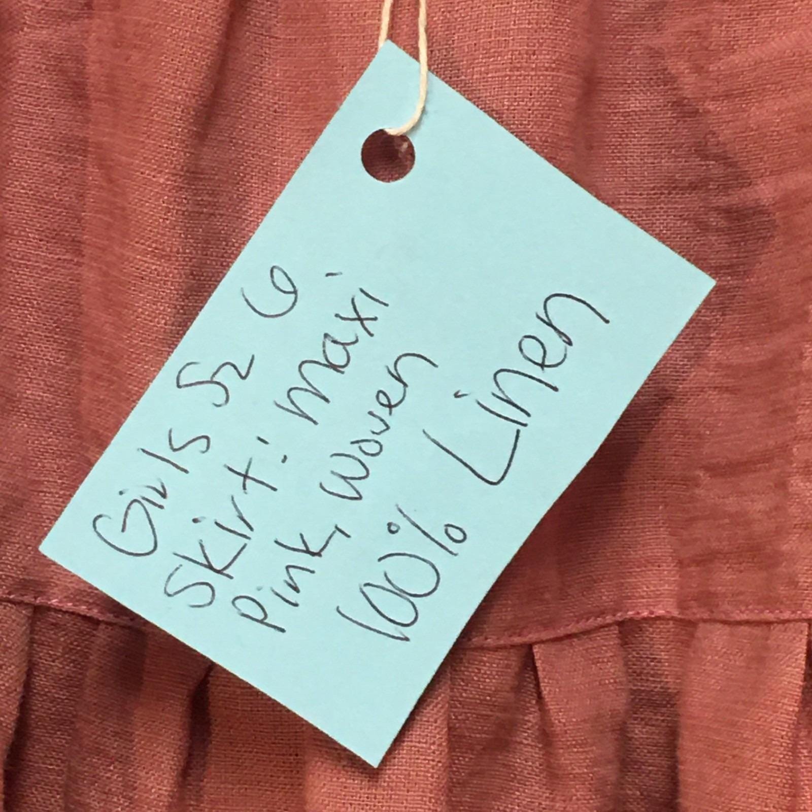 Maxi 100% Linen Pink Skirt (6)