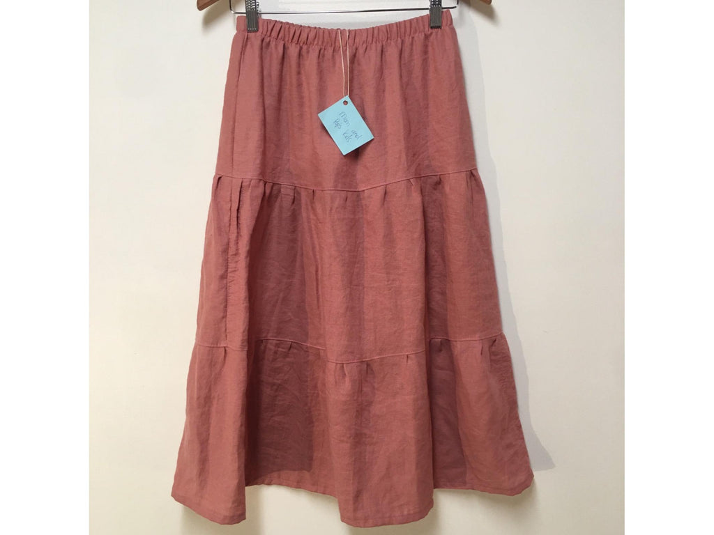 Maxi 100% Linen Pink Skirt (14-16)