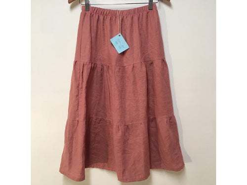 Maxi 100% Linen Pink Skirt (14-16)
