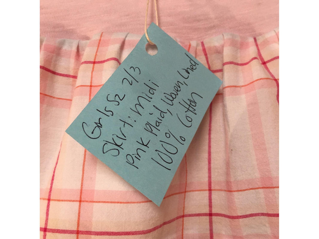 Midi Cotton Plaid Skirt (2-3)