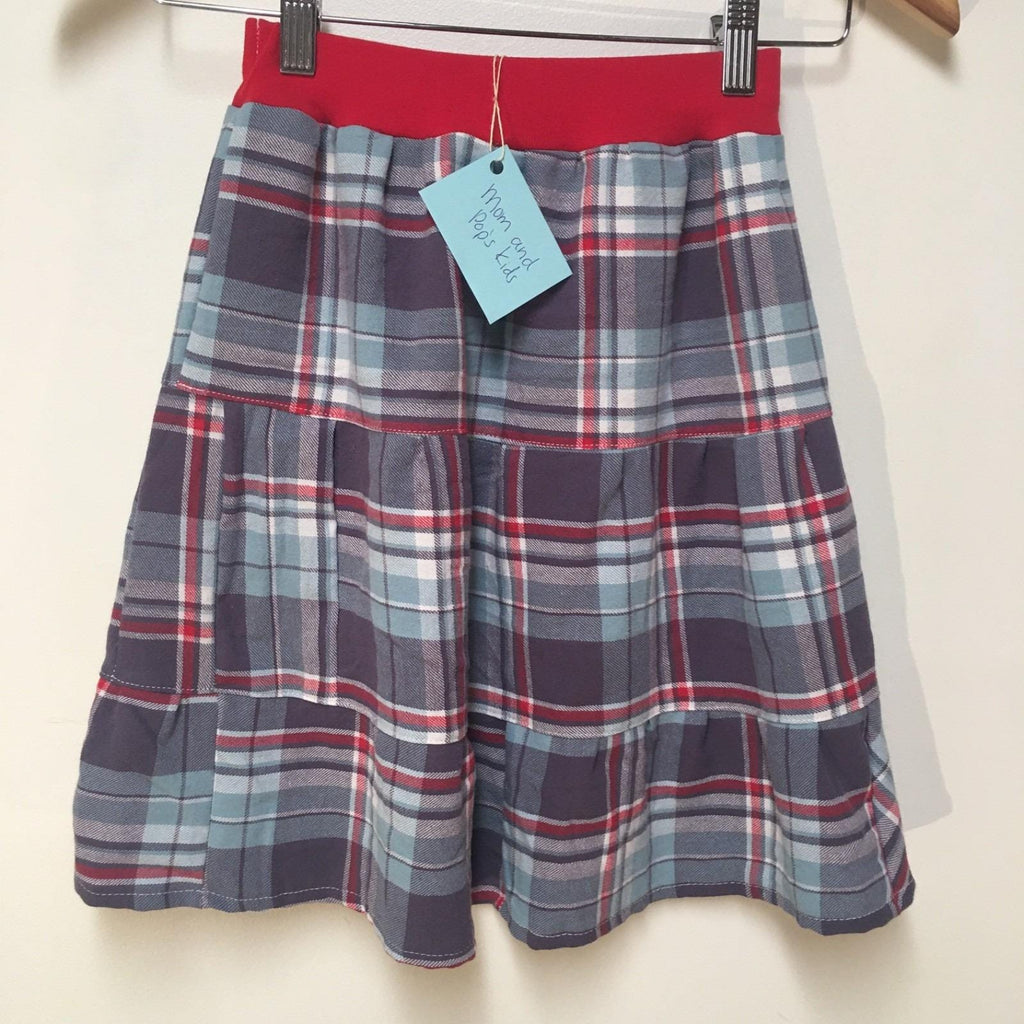 Midi Flannel Plaid Skirt (2-3)