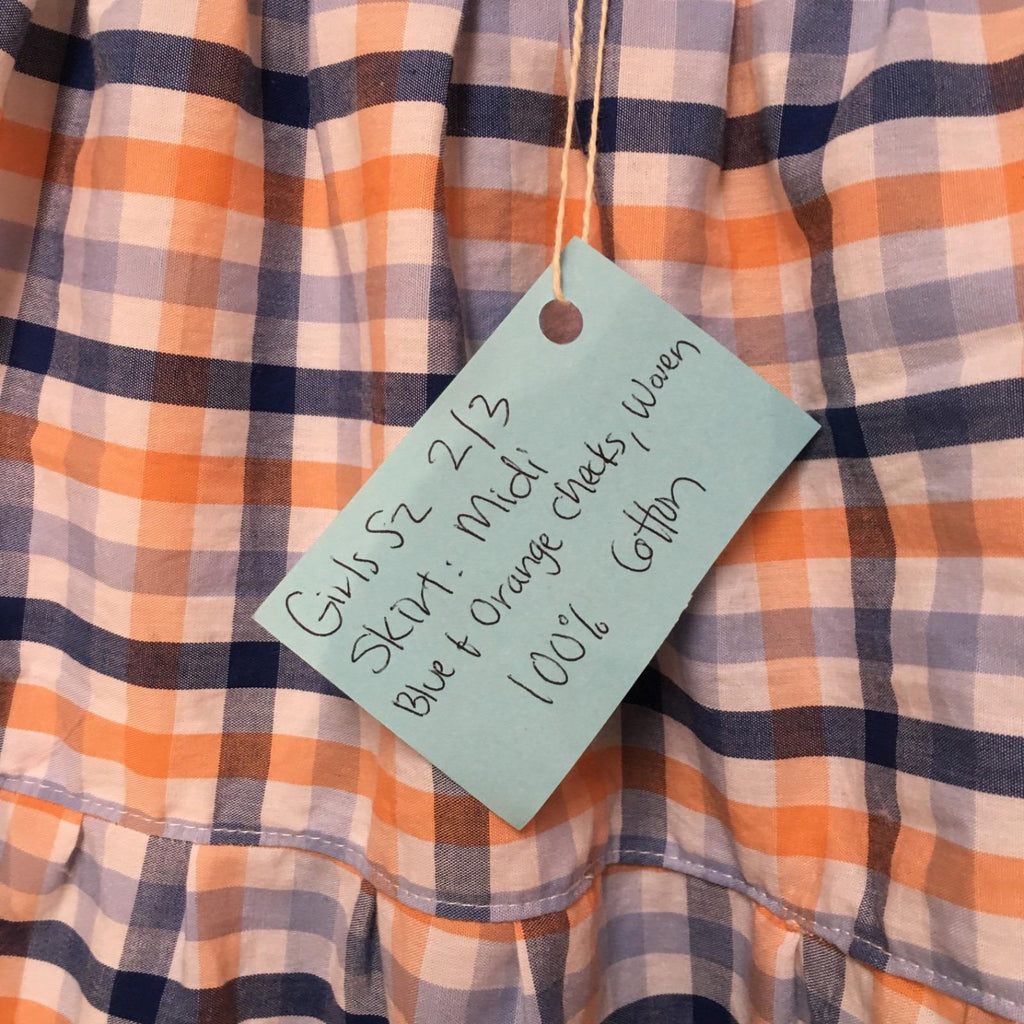 Midi Cotton Checkered Skirt (2-3)